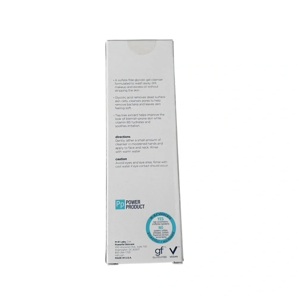 M-61 Power Cleanse- 250 ml./ 8.4 oz -Pore- Purifying Glycolic Face Cleanser NIB